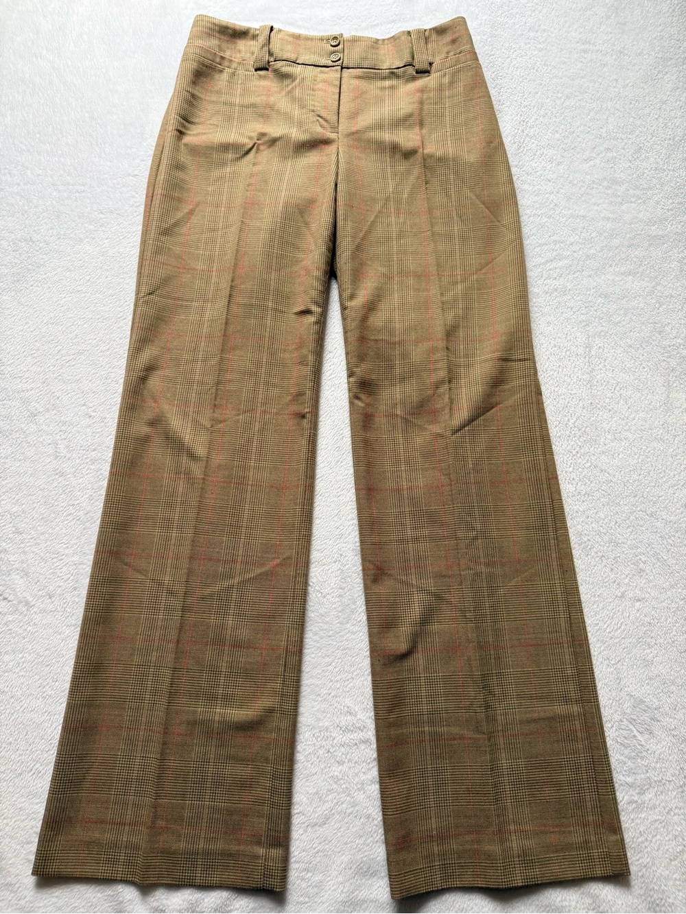 Express Correspondent Plaid Trousers in Brown with Subtle pink Windowpane